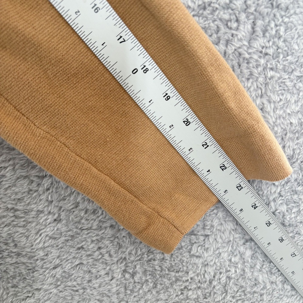 Quince Organic Cotton Knit Sweater Blazer‎ Camel Open Front Pockets XL Casual - Picture 5 of 9